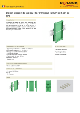 DeLOCK 66572 Board Holder (107 mm) for DIN Rail 5 cm long Fiche technique