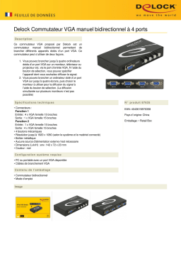 DeLOCK 87635 Switch VGA 4 port manual bidirectional Fiche technique