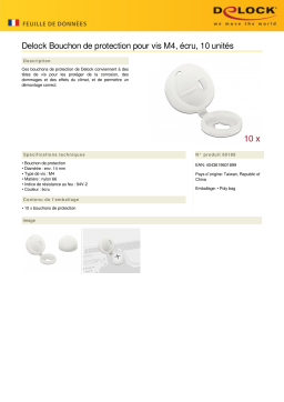 DeLOCK 60189 Protective cap for screw M4 natural 10 pieces Fiche technique