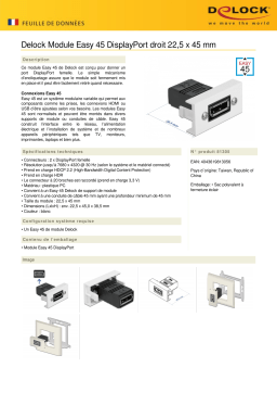 DeLOCK 81305 Easy 45 DisplayPort Module straight 22.5 x 45 mm Fiche technique