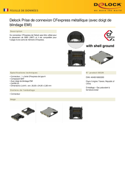 DeLOCK 66329 Connector CFexpress Slot Type A metal Fiche technique