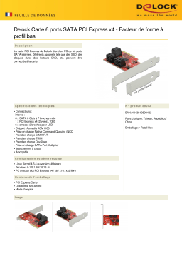 DeLOCK 89042 6 port SATA PCI Express x4 Card - Low Profile Form Factor Fiche technique