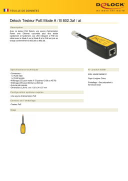 DeLOCK 62861 PoE Tester Mode A / B 802.3af / at Fiche technique