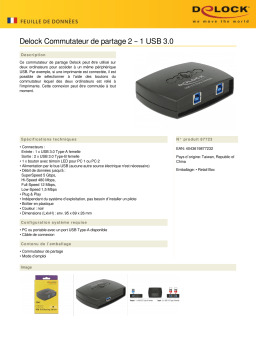 DeLOCK 87723 USB 3.0 Sharing Switch 2 – 1 Fiche technique