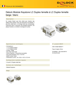 DeLOCK 86347 Keystone Module LC Duplex female to LC Duplex female beige / white Fiche technique