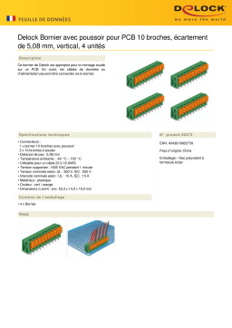 DeLOCK 66273 Terminal block Fiche technique