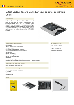 DeLOCK 91753 2.5″ SATA Card Reader for CFast memory cards Fiche technique