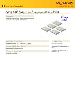 DeLOCK 86499 RJ45 Crimp+Cut Blade Set 5 pieces for 86450 Fiche technique