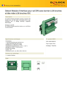 DeLOCK 66051 Interface Module for DIN Rail Fiche technique