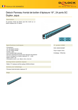 DeLOCK 43366 19″ Splice Box Front Panel 24 port SC Duplex aqua Fiche technique