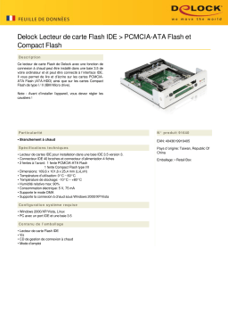 DeLOCK 91640 IDE 3.5 Card Reader > PCMCIA-ATA Flash and Compact Flash Fiche technique