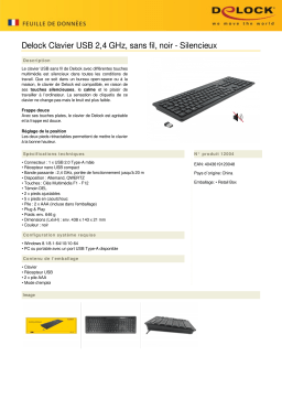 DeLOCK 12004 USB Keyboard 2.4 GHz wireless black - Silent Fiche technique