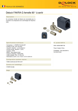 DeLOCK 89719 FAKRA G jack 90° for crimping Fiche technique