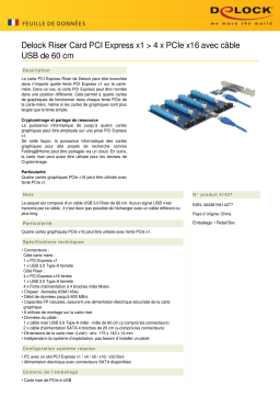 DeLOCK 41427 Riser Card PCI Express x1 > 4 x PCIe x16 Fiche technique