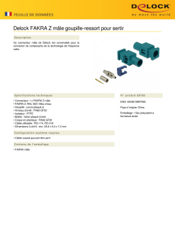 DeLOCK 89765 FAKRA Z plug spring pin for crimping Fiche technique