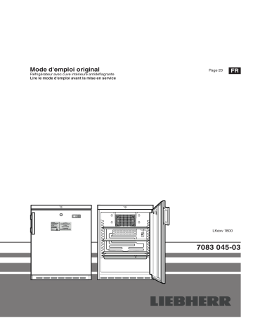 Mode d'emploi | Liebherr LKexv 1800 Operating instrustions | Fixfr