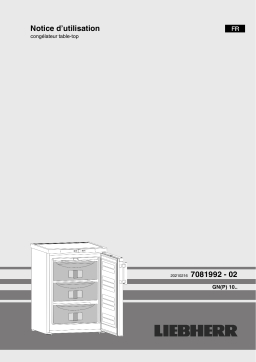 Liebherr GNP 1066 Premium Congélateur table-top NoFrost Operating instrustions