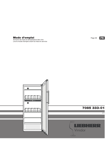 Mode d'emploi | Liebherr WTpes 5972 Vinidor Wine cabinet Operating instrustions | Fixfr