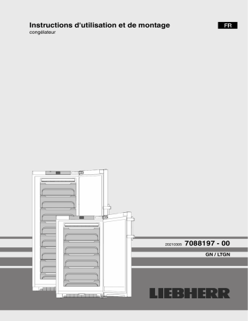 GN 4135 Comfort | GN 5235 Comfort | Mode d'emploi | Liebherr GN 4635 Comfort Congélateur NoFrost Operating instrustions | Fixfr