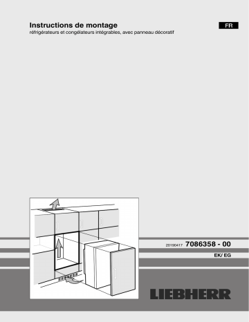 Liebherr EG 1624 Comfort Congélateur encastrable décorable SmartFrost Manuel utilisateur | Fixfr