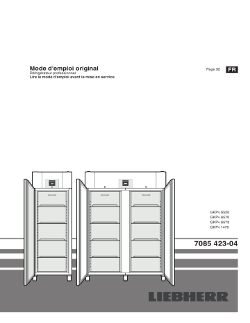 GKPv 6573 ProfiLine | GKPv 6570 ProfiLine | BKPv 8420 ProfiLine | BKPv 8470 ProfiLine | Mode d'emploi | Liebherr GKPv 1470 ProfiLine Operating instrustions | Fixfr