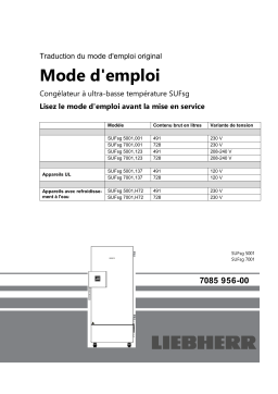 Liebherr SUFsg 7001 avec refroidissement à air Operating instrustions