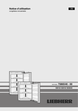 Liebherr IGN 1624 Comfort Congélateur encastrable intégrable NoFrost Operating instrustions