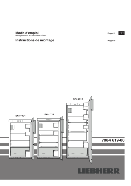 Liebherr EKc 2514 Comfort Réfrigérateur encastrable décorable Operating instrustions