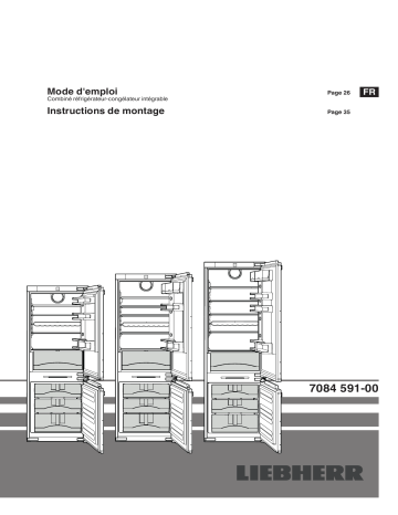 ICc 2866 Premium | ICPc 3456 Premium | Mode d'emploi | Liebherr ICc 3156 Premium Réfrigérateur-congélateur intégrable SmartFrost Operating instrustions | Fixfr