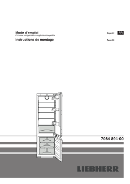 Liebherr ICc 3414 Comfort Réfrigérateur-congélateur intégrable Operating instrustions