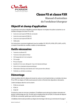 OutBack Power FXR / VFXR A Series 60 Hz Grid-Hybrid Renewable Energy System Manuel du propriétaire