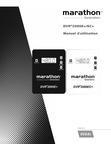 Manuel du propriétaire | Marathon DVR2000E+ GPN046F Voltage Regulator Manuel utilisateur | Fixfr