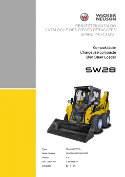 Wacker Neuson SW28 Skid steer loader Manuel utilisateur