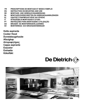 Une information important | De Dietrich DHT7146X Hotte encastrable Manuel utilisateur | Fixfr