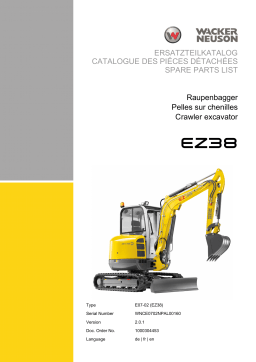 Wacker Neuson EZ38 Tracked Zero Tail Excavator Manuel utilisateur