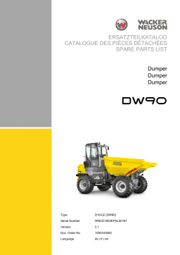 Wacker Neuson DW90 Wheel dumper Manuel utilisateur