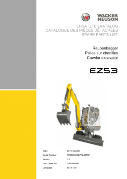 Wacker Neuson EZ53 Tracked Zero Tail Excavator Manuel utilisateur