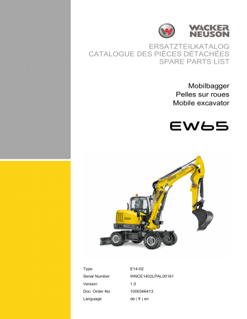 Wacker Neuson EW65 Wheeled Excavator Manuel utilisateur | Fixfr
