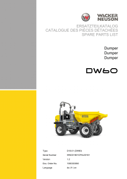 Wacker Neuson DW60 Wheel dumper Manuel utilisateur