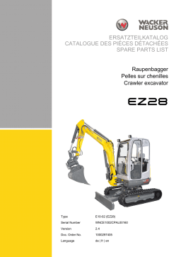 Wacker Neuson EZ28 Tracked Zero Tail Excavator Manuel utilisateur