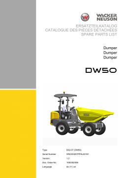 Wacker Neuson DW50 Wheel dumper Manuel utilisateur