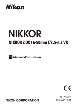 Nikon NIKKOR Z DX 16-50mm f/3.5-6.3 VR Manuel utilisateur