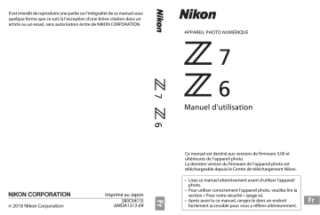 Z 6 | Nikon Z 7 Manuel utilisateur | Fixfr