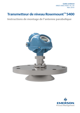 Rosemount 5400 Transmetteur de niveau Manuel utilisateur