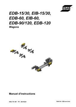 ESAB EDB-15/30 Manuel utilisateur