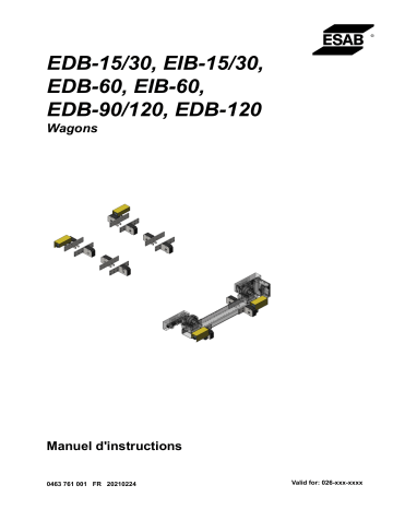 EIB-15/30 | EDB-60 | EIB-60 | EDB-90/120 | EDB-120 | ESAB EDB-15/30 Manuel utilisateur | Fixfr