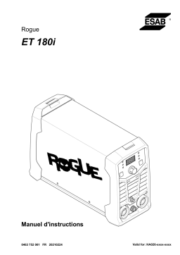 ESAB Rogue ET 180i Manuel utilisateur