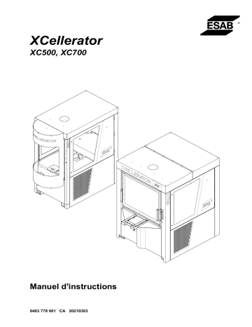 XCellerator XC500 | ESAB XC700 Manuel utilisateur | Fixfr