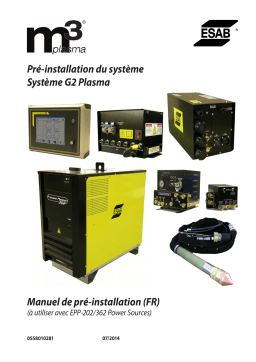 ESAB m3® Plasma G2 Plasma System Pre-Installation Guide d'installation