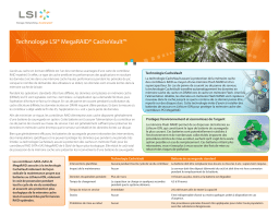 Broadcom Fiches de vente de la technologie LSI CacheVault spécification